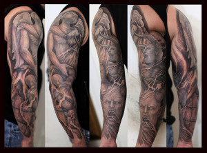 vincent castiglia, tattoos, tattoo, black and grey, sleeve, realism, biomechanical, organic, custom tattoo, custom tattooing, new york city, top tattoo artists, tattoo society, fine line, most detailed, ultra detailed, realistic tattoos