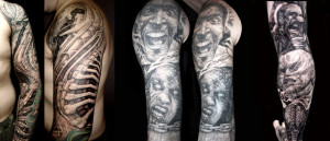 vincent castiglia, tattoos, tattoo, black and grey, sleeve, realism, biomechanical, organic, custom tattoo, custom tattooing, new york city, top tattoo artists, tattoo society, fine line, most detailed, ultra detailed, realistic tattoos, evil dead